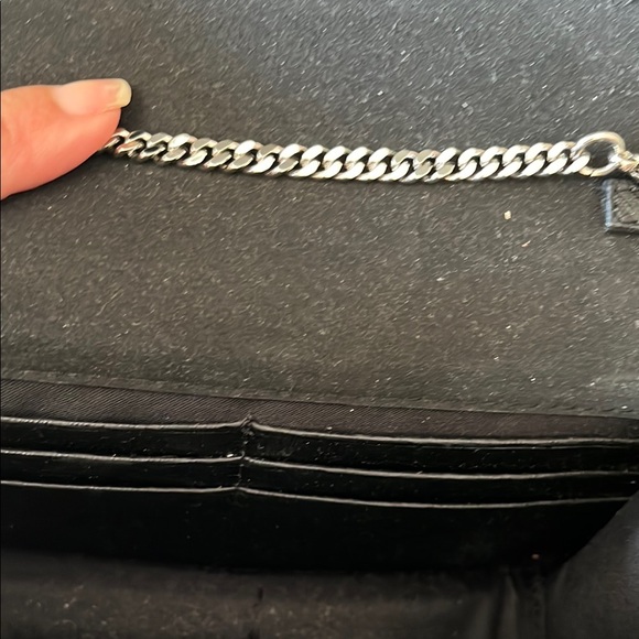 Fendi chain wallet 7 x 5 inches and half barely used  Studded  Bag with Fur - Picture 5 of 10